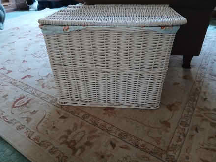 Photo of free White wicker storage chest. (Welshpool SY21) #2