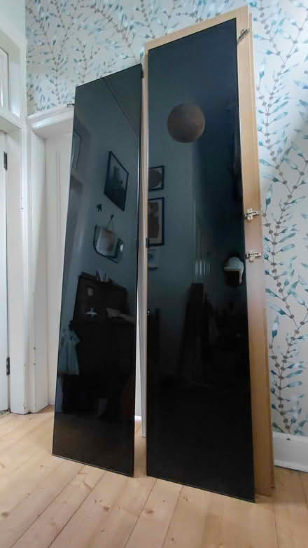 Photo of free Black glass wardrobe doors (PAX) (Bonnington EH6) #1