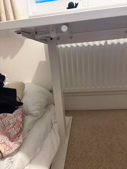 Photo of free White IKEA desk and grey swivel chair (Wokingham RG40) #4