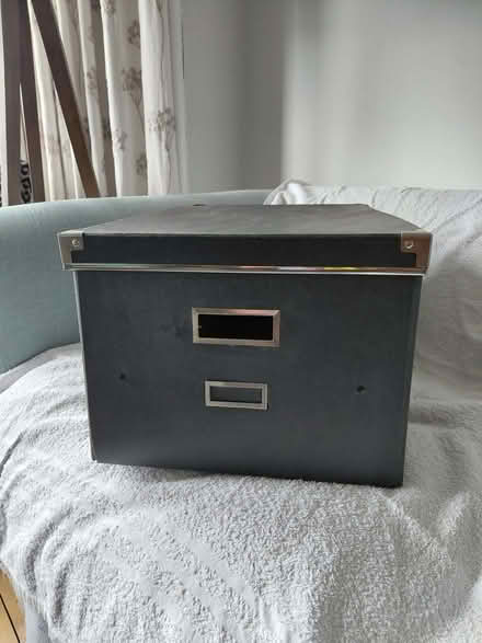 Photo of free Black cardboard storage box (Bonnington EH6) #3