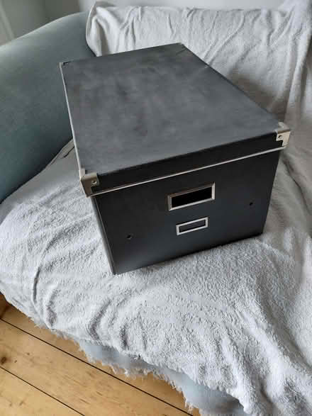 Photo of free Black cardboard storage box (Bonnington EH6) #1
