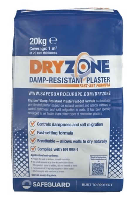 Photo of free Dryzone damp-resistant plaster, unopened 20kg bag, as new (Botley OX2) #1