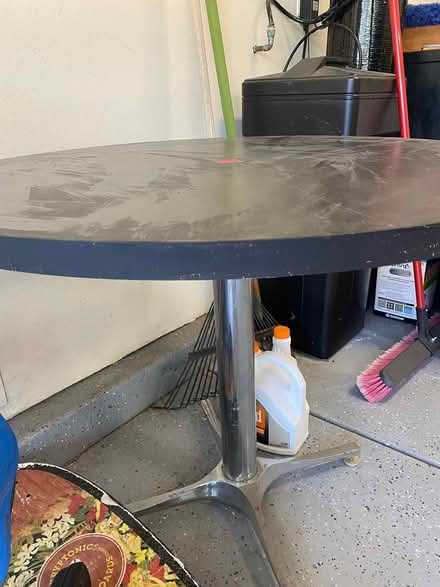 Photo of free Round wood and chrome dining table (Morgan Hill) #3