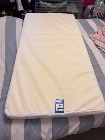 Photo of free Cot bed mattress, cot bed sheets, toddler sleeping bags (Frizington CA26) #2