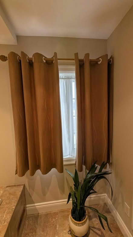 Photo of free 4 Curtain Panels & 2 Rods (Trafalgar/River Oaks, Oakville) #1