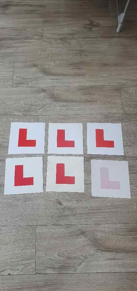 Photo of free L plates 5x magnetic 1x sticker (Jersey Farm AL4) #1