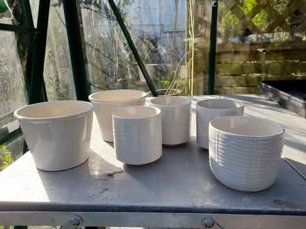 Photo of free Cream plant pots (CT15) #1
