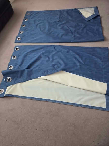 Photo of free Blue Eyelet Curtains (Barkingside IG5) #1