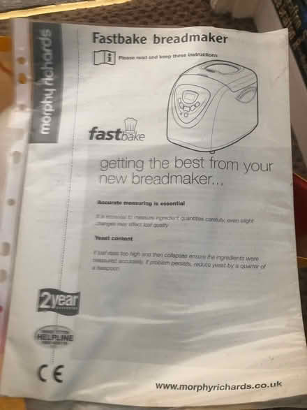 Photo of free Fastbake Breadmaker (West Pontnewydd, Cwmbran) #2