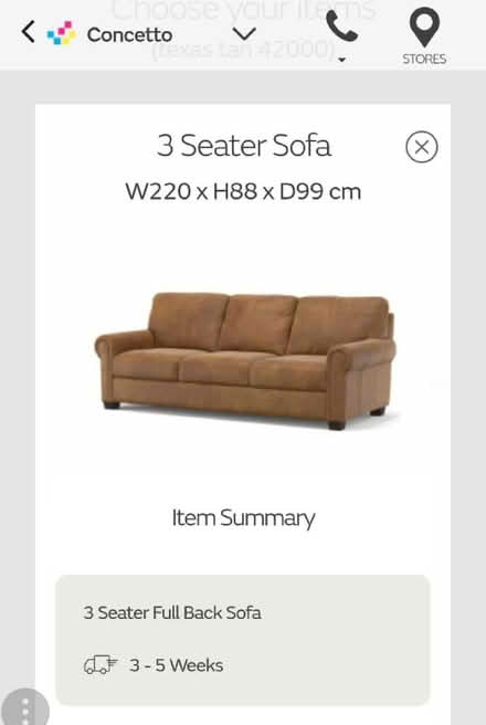 Photo of free Tan Leather Sofa (Leyland PR25) #2