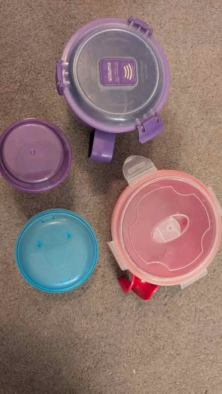 Photo of free 4 lidded circular containers (Crownhill MK8) #1