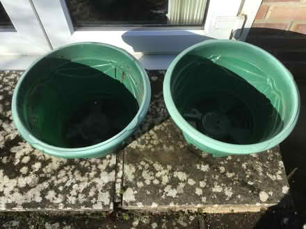Photo of free Green plastic pots 15 inch diameter (Sidley TN40) #1
