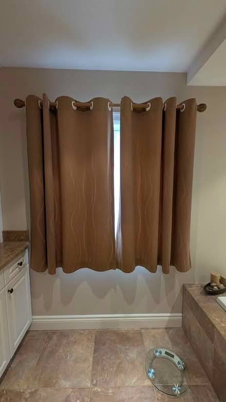 Photo of free 4 Curtain Panels & 2 Rods (Trafalgar/River Oaks, Oakville) #2