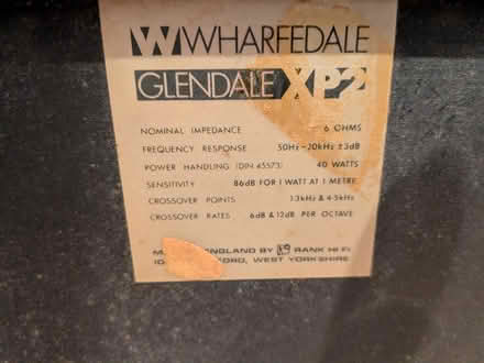Photo of free Wharfedale XP2 hifi speakers (Portchester PO16) #3