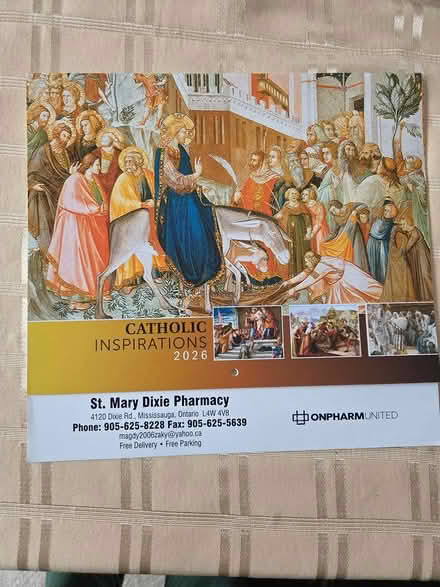 Photo of free 2026 Catholic wall calendar (East Mississauga) #1
