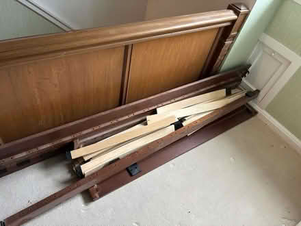 Photo of free Doublebed frame & fabric headboard (York YO10) #1