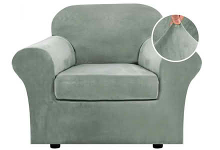 Photo of free Rich Velvet Stretch Cover Chair (Neighborhood Nine) #1