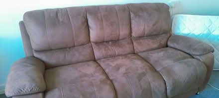 Photo of free Brown three seater sofa (Hampden Park BN22) #2
