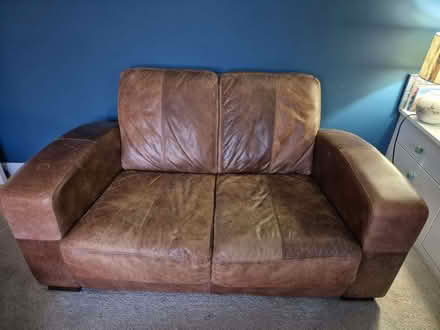 Photo of free Brown Leather sofa (Combe Down) #1