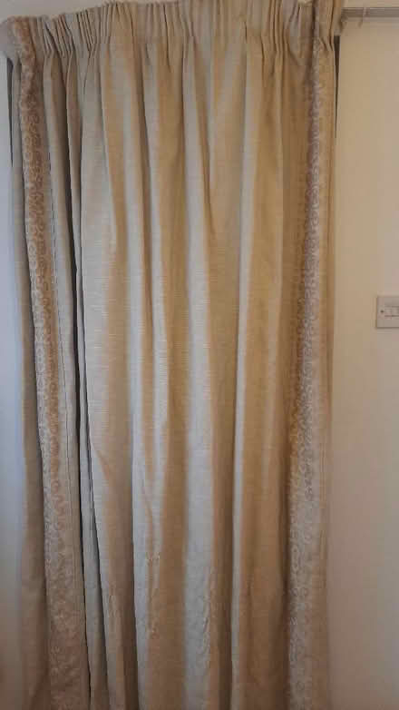 Photo of free Lined beige door curtain (Maybury Hill GU22) #1
