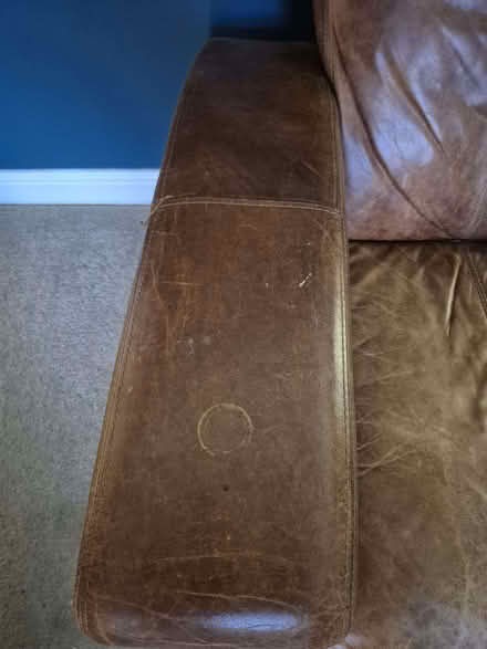 Photo of free Brown Leather sofa (Combe Down) #2