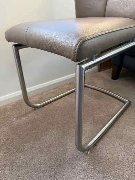 Photo of free 2 leather dining chairs (CM1 - Broomfield Rd) #2