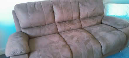 Photo of free Brown three seater sofa (Hampden Park BN22) #1