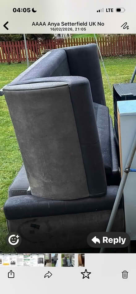 Photo of free Grey sofas (Colinton Mains Edinburgh EH13) #2