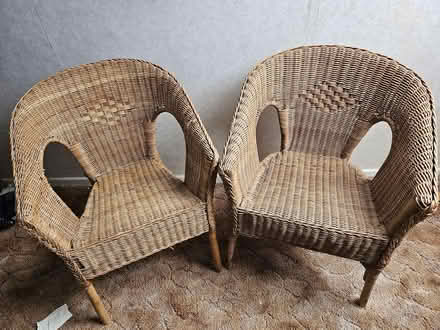 Photo of free 2x wicker chairs (Gilnahirk BT5) #1