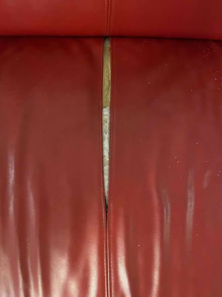 Photo of free Red Leather Sofa (Stoke Newington N16) #4