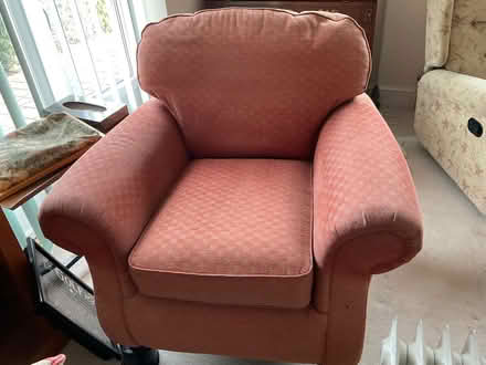 Photo of free Sofa, armchair and footstool - have fire labels (Roseacre ME15) #1