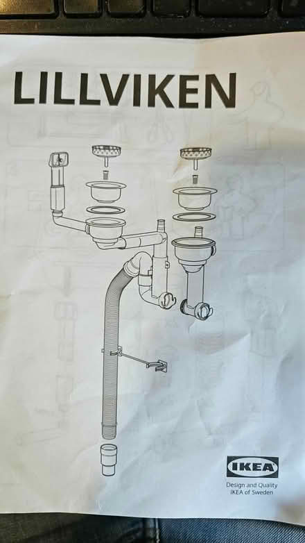 Photo of free Ikea lillviken double sink waste (Somercotes, Alfreton DE55) #1