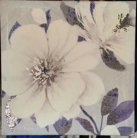 Photo of free Purple/cream flower canvas picture (Slyfield GU1) #1