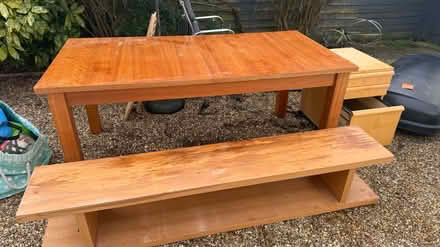 Photo of free Table and bench (KT12) #2