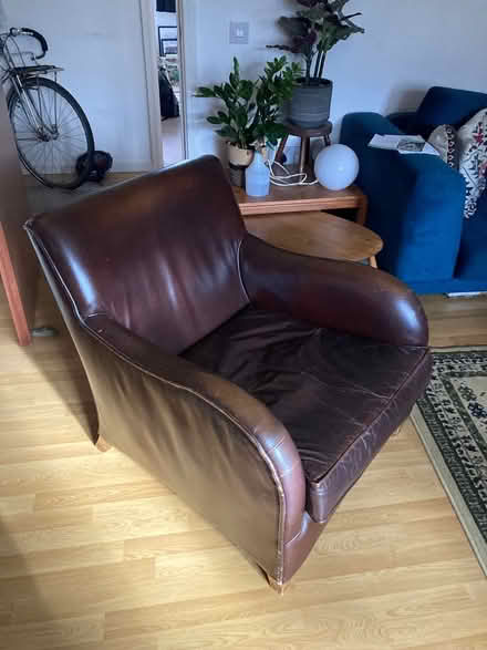 Photo of free Leather Armchair (Rectory Road) #3