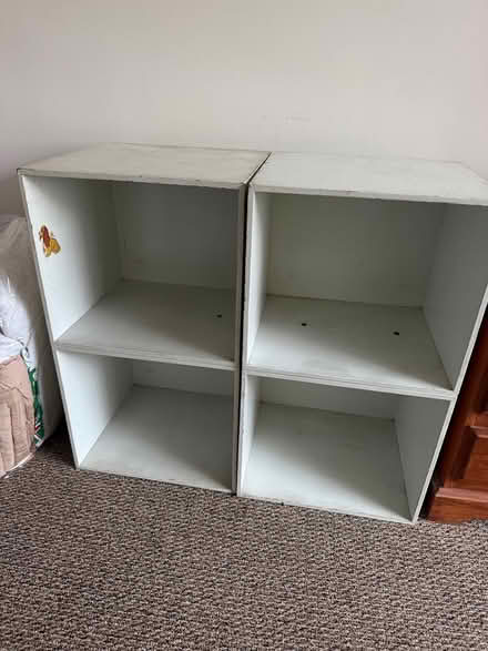 Photo of free White wood cubby storage (Flushing, Queens) #1