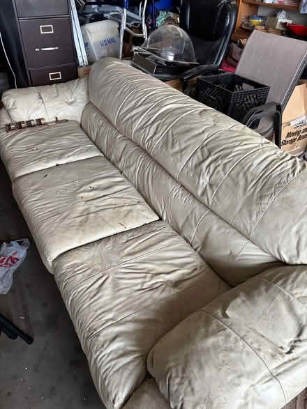 Photo of free Leather couch (Downtown side) #1