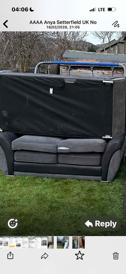 Photo of free Grey sofas (Colinton Mains Edinburgh EH13) #1