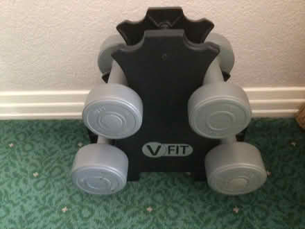 Photo of free Dumbells on a stand (Sidley TN40) #1