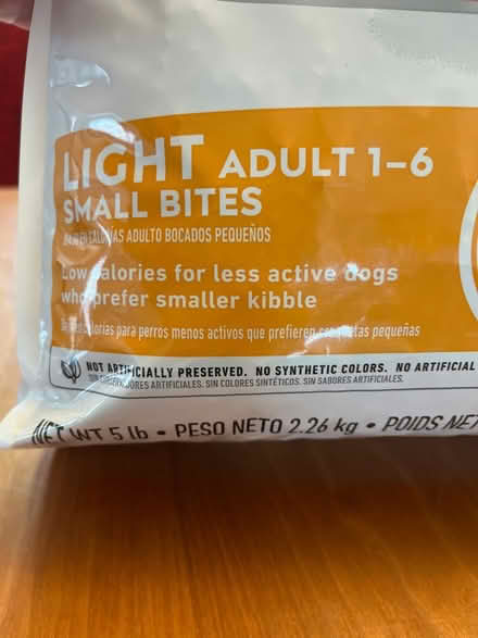 Photo of free 5 lbs of Lite small bites dog food (Downtown Mountain View) #2