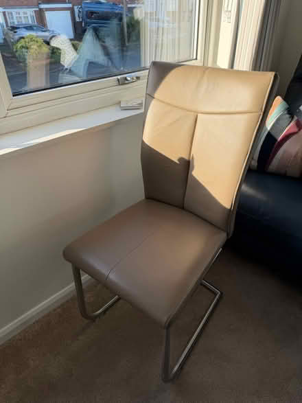 Photo of free 2 leather dining chairs (CM1 - Broomfield Rd) #1