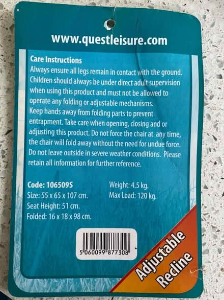 Photo of free 2 folding chairs (Maidenhead SL6) #4