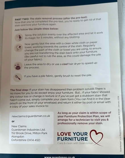 Photo of free Upholstery cleaning kit (Eastbourne BN21) #4