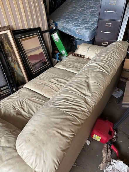 Photo of free Leather couch (Downtown side) #3