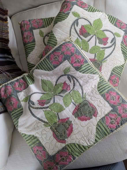 Photo of free 3 embroided cushions (Belmont HA3) #1