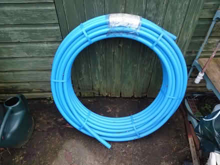 Photo of free Blue water pipe (Hitchin near centre SG5) #1