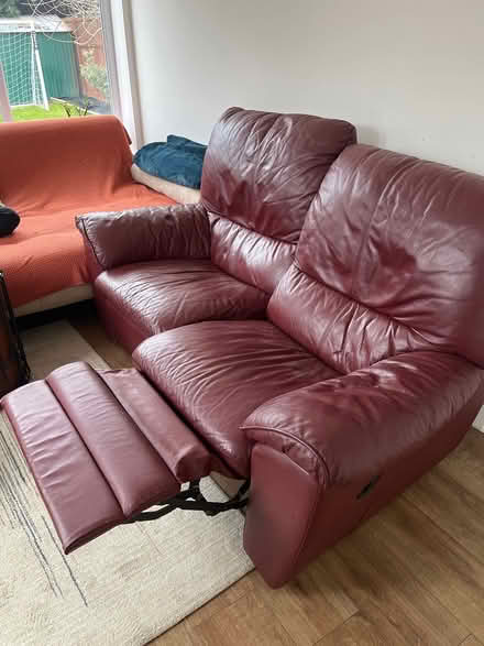Photo of free Two seater leather sofa (En4) #3