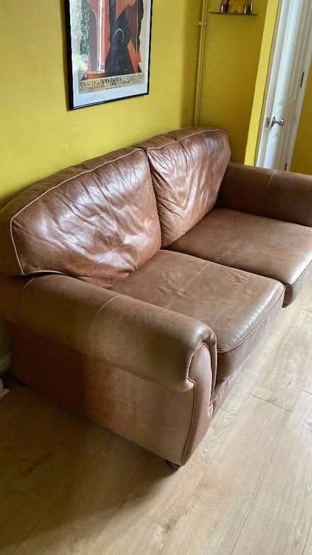 Photo of free Leather sofa bed (Belper DE56) #1