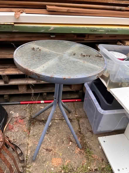 Photo of free Glass top garden table (E17) #1