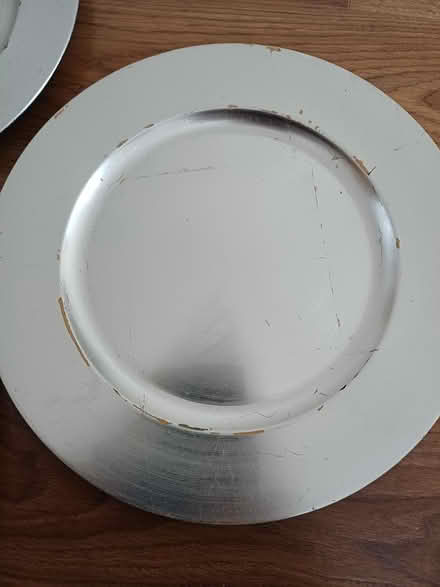 Photo of free 8 M&S Charger Plates silver 33cm (Yateley GU46) #4